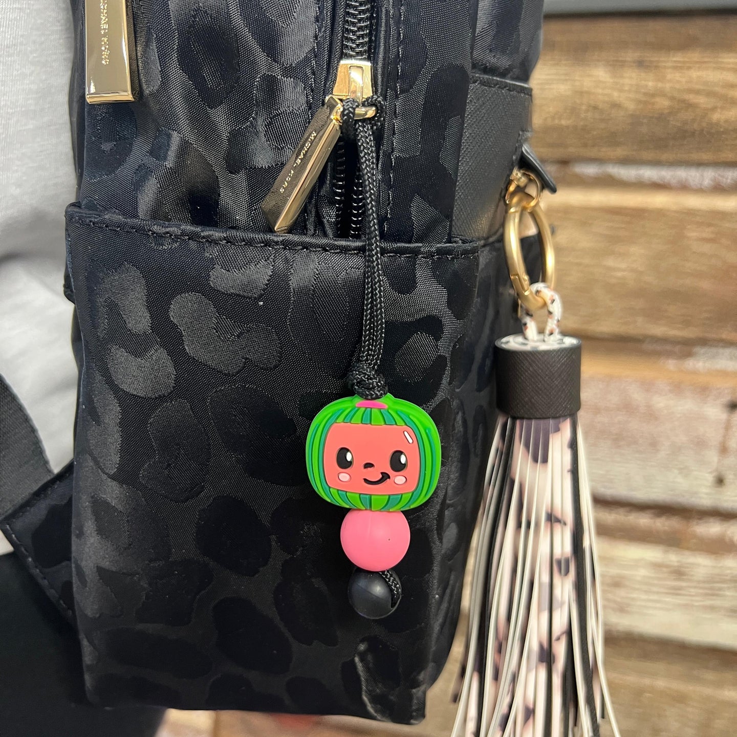 Melon Face + Pink Zipper Charm